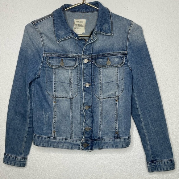 Zadig & Voltaire jacket denim “Kioky” sz small WFCT3403F - Picture 2 of 10